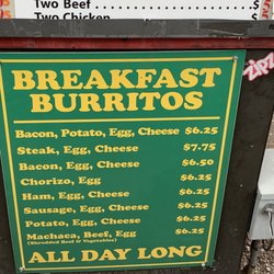 Monica's Taco Shop - Updated price on breakfast burritos.