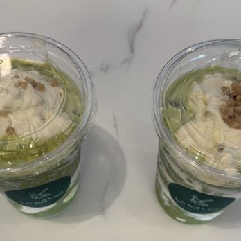 La Ka Viet - Matcha with banana pudding - Desserts Near Me - Westminster, California La Ka Viet - Matcha with banana pudding - Desserts Near Me - Westminster, California