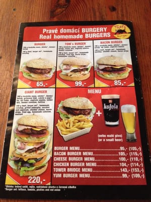 Menu photo 5 Tom's Burger Prague, PR