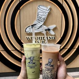 Matcha with ice cream. Earl grey milk tea. Matcha with ice cream. Earl grey milk tea.