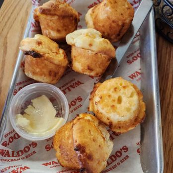 Waldo's Chicken & Beer - Cheddar Biscuit Basket - Southern Near Me - Franklin, Tennessee Waldo's Chicken & Beer - Cheddar Biscuit Basket - Southern Near Me - Franklin, Tennessee