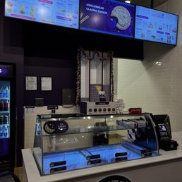 the inside of a bakery