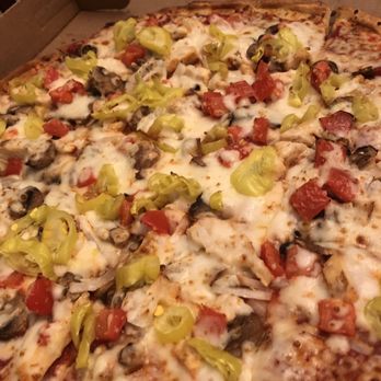 Papa Johns Pizza - Large Thin Crust - chicken , banana peppers, mushrooms,tomatoes and onions - Pizza Near Me - Westerville, Ohio Papa Johns Pizza - Large Thin Crust - chicken , banana peppers, mushrooms,tomatoes and onions - Pizza Near Me - Westerville, Ohio