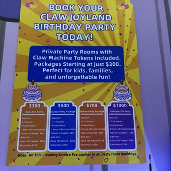 Claw Joyland - Birthday specials - Arcades Near Me - Las Vegas, Nevada Claw Joyland - Birthday specials - Arcades Near Me - Las Vegas, Nevada