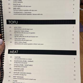Matsuri - Menu - Japanese Near Me - Coral Terrace, Florida