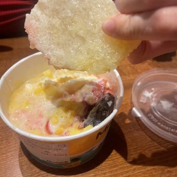 Meet Fresh - What was supposed to be "shaved ice" / " snow".. what a joke. Would you pay 15 dollars for this? - Desserts Near Me - Cerritos, California Meet Fresh - What was supposed to be "shaved ice" / " snow".. what a joke. Would you pay 15 dollars for this? - Desserts Near Me - Cerritos, California