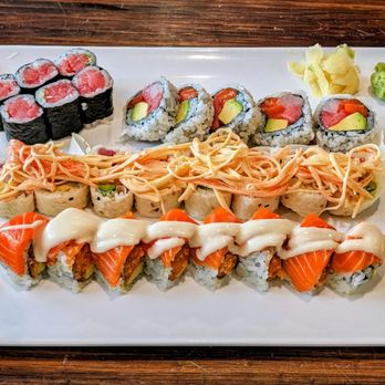 Sakana Asian Bistro - Toro scallion roll, Avon roll, Summer roll, Salmon Lover's roll - Sushi Bars Near Me - Cheshire, Connecticut Sakana Asian Bistro - Toro scallion roll, Avon roll, Summer roll, Salmon Lover's roll - Sushi Bars Near Me - Cheshire, Connecticut