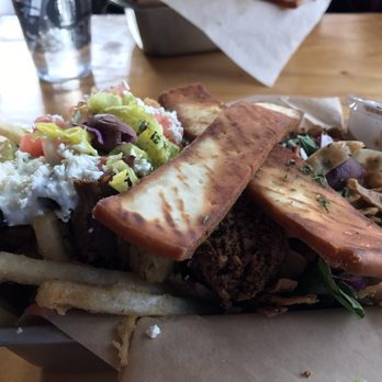 Spitz - Cottonwood - Doner basket with combination of chicken and beef/lamb Doner. - Bars Near Me - Holladay, Utah Spitz - Cottonwood - Doner basket with combination of chicken and beef/lamb Doner. - Bars Near Me - Holladay, Utah