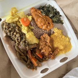 Abyssinia Ethiopian Restaurant And Bar - Disappointing -Vegetarian Combination Choice of 7 Samplers