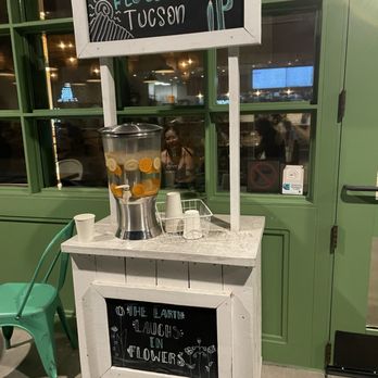 Flower Child - Complementary water station outside. - Salad Near Me - Tucson, Arizona