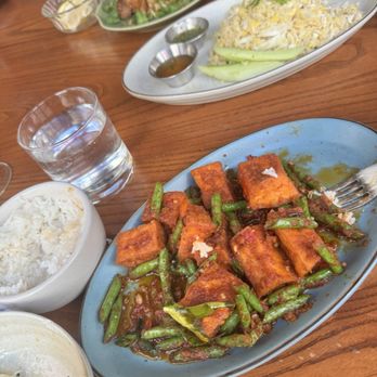 Fish Cheeks - Tofu Pad Prik Khing, Crab Fried Rice, and Jasmine Rice, - Seafood Near Me - New York, New York Fish Cheeks - Tofu Pad Prik Khing, Crab Fried Rice, and Jasmine Rice, - Seafood Near Me - New York, New York