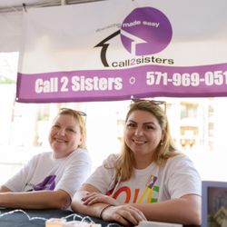 Call 2 Sisters - Had a table at Reston Pride--Margaret filling in for Joy.