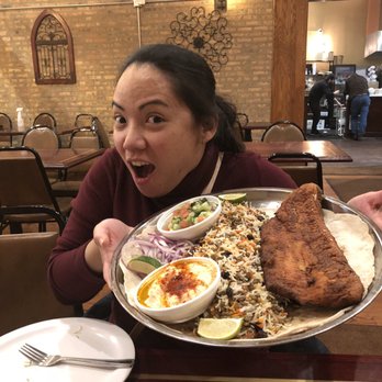 Kabobi Grill - see how big the serving is - Mediterranean Near Me - Chicago, Illinois