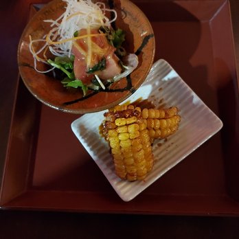 Yakitori Hachibei - Ahi Poke (T), Karaage Corn (B) - Japanese Near Me - Honolulu, Hawaii Yakitori Hachibei - Ahi Poke (T), Karaage Corn (B) - Japanese Near Me - Honolulu, Hawaii