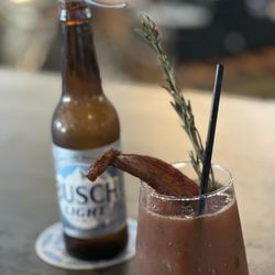 Triple Deuce Saloon - A very cold Busch Light and a delicious Bloody Mary!