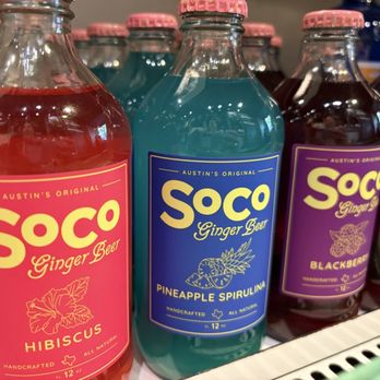 Medici Roasting - Look at the rainbow of local colors in drink selection. Also not from Medici but shipped in from a store very close by. - Coffee & Tea Near Me - Austin, Texas