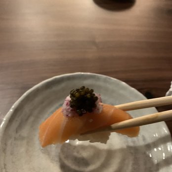 Katsu-Ya - Salmon w/ black caviar 3 - Sushi Bars Near Me - Seattle, Washington