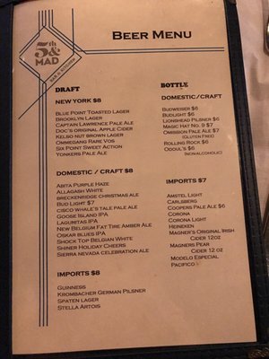 Menu photo 5 5th & Mad New York, NY