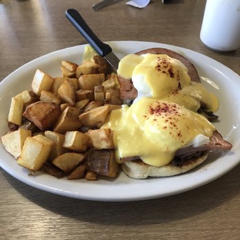 The Cracked Egg - Eggs Benedict with sautéed onions & mushrooms. - Breakfast & Brunch Near Me - Phoenix, Arizona The Cracked Egg - Eggs Benedict with sautéed onions & mushrooms. - Breakfast & Brunch Near Me - Phoenix, Arizona