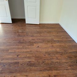 Pine vinyl blank floor.