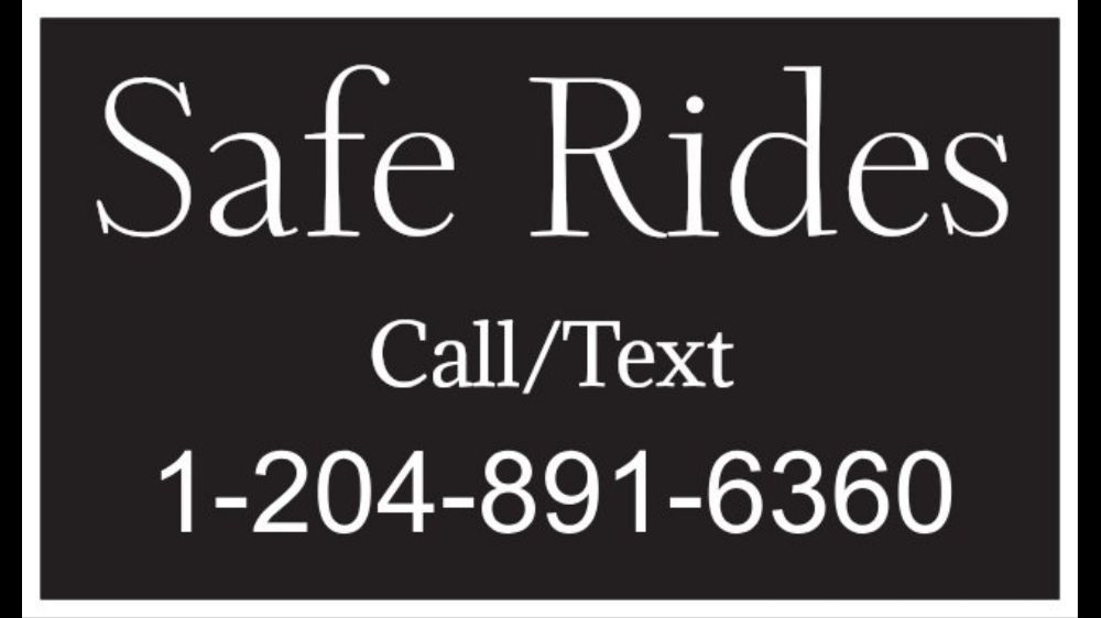 SAFE RIDES Updated September 2024 Winnipeg, Manitoba Taxis