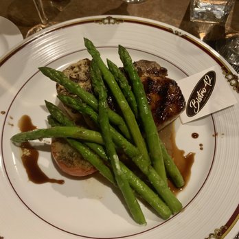 Bistro 42 - Pork rib-eye with asparagus - French Near Me - Hoosick Falls, New York