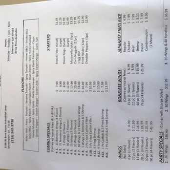 Wings And Rice Kitchen - New menu! Prices are little different but mostly the same - Chicken Wings Near Me - Shreveport, Louisiana Wings And Rice Kitchen - New menu! Prices are little different but mostly the same - Chicken Wings Near Me - Shreveport, Louisiana