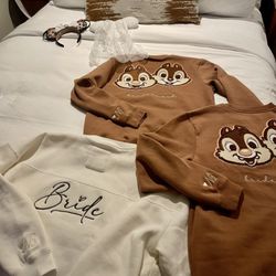 Bridesmaids bride sweaters for a bachelorette party
