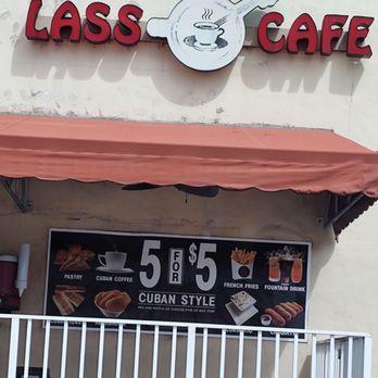 Lass Cuban Cafe - Huge sign that entices you but this del doesn't exist. It's a bait and switch. - Cuban Near Me - Miami Gardens, Florida