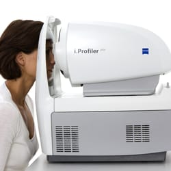 Yang Optometric Center - Hyperaccurately measures the prescription to 1/100th of a diopter.  Current technology only measures to 25/100ths.