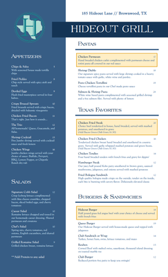 Menu photo 1 The Copper Bar Brownwood, TX