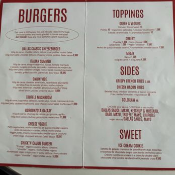 dallas burger joint - Menu - Burgers Near Me - Lisbon, 11