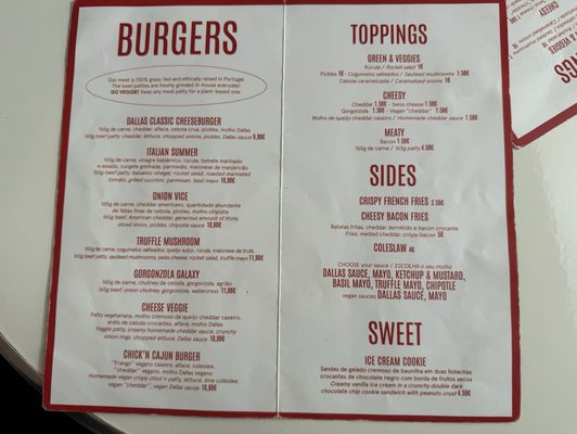 Menu photo 1 dallas burger joint Lisbon, 11