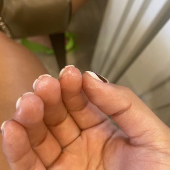 Noire The Nail Bar - Polish under my nails and stuck to my skin - Nail Salons Near Me - Chapel Hill, North Carolina