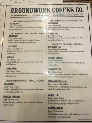 Menu photo 5 Groundwork Coffee Santa Monica, CA