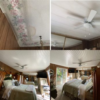 The Handy Hipsters - added these ceiling boards to refinish the room. turned out really nice. - Handyman Near Me The Handy Hipsters - added these ceiling boards to refinish the room. turned out really nice. - Handyman Near Me