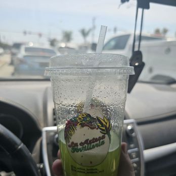 La Azteca Tortilleria - Pepino y limón aguas fresca (cucumber and lime) - Mexican Near Me - Los Angeles, California La Azteca Tortilleria - Pepino y limón aguas fresca (cucumber and lime) - Mexican Near Me - Los Angeles, California