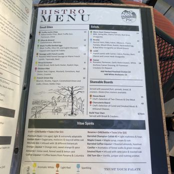 Page Springs Cellars - Menu drinks choices - Massage Near Me - Cornville, Arizona