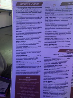 Menu photo 2 Daddy O's Grill Phoenix, AZ