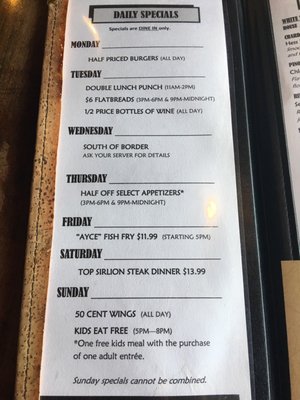 Menu photo 6 Willy McCoys- Chaska Chaska, MN