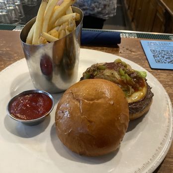 Appaloosa Grill - Green Chile Bison Burger - New American Near Me - Denver, Colorado
