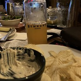Beer onion dip and lays potato chips