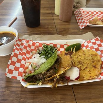 Vete A La Birria - Birria trio w/goat, lamb, beef and soup yummy - Mexican Near Me - Baytown, Texas Vete A La Birria - Birria trio w/goat, lamb, beef and soup yummy - Mexican Near Me - Baytown, Texas