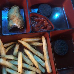 Chicken tenders and fries kid's menu