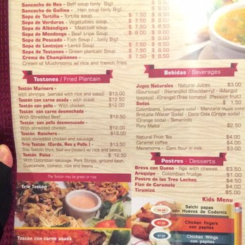 El Peñol - English menu - Colombian Near Me - Boston, Massachusetts El Peñol - English menu - Colombian Near Me - Boston, Massachusetts
