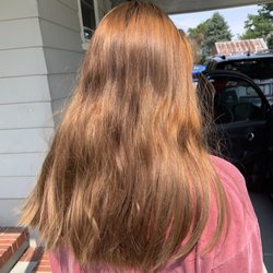 Glam Salon - A before and after. My friend and I loved our hair