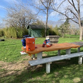Stryker Paintball & Airsoft - One of the long picnic tables - Paintball Near Me - Santa Paula, California Stryker Paintball & Airsoft - One of the long picnic tables - Paintball Near Me - Santa Paula, California