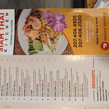 Siam Thai Kitchen - the menu for the restaurant - Thai Near Me - Topsham, Maine Siam Thai Kitchen - the menu for the restaurant - Thai Near Me - Topsham, Maine