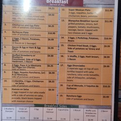 Blanquita's - Lots of breakfast options.