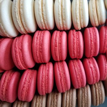 Ambrosia Patisseries - Smores, raspberry, and dark chocolate macarons shells! - Desserts Near Me Ambrosia Patisseries - Smores, raspberry, and dark chocolate macarons shells! - Desserts Near Me